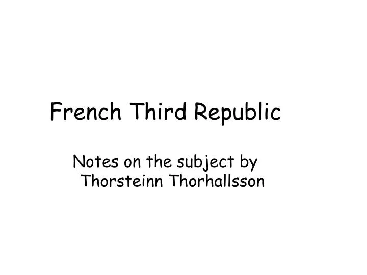 french third republic