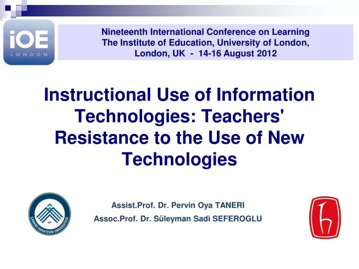 instructional use of information technologies teachers resistance to the use of new technologies