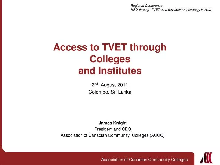 access to tvet through colleges and institutes