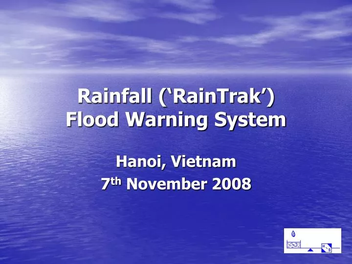 rainfall raintrak flood warning system
