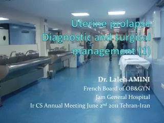 Uterine prolapse Diagnostic and surgical management (1)
