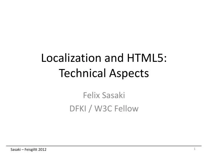 localization and html5 technical aspects