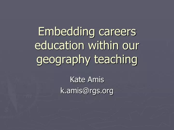 embedding careers education within our geography teaching