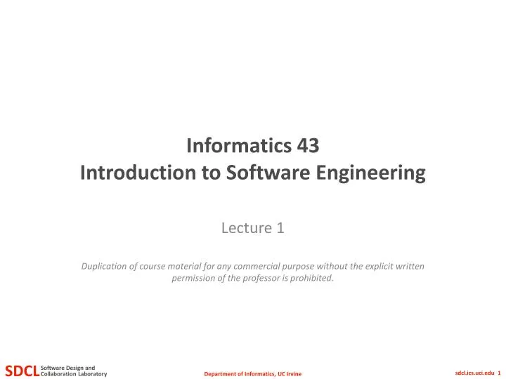 informatics 43 introduction to software engineering