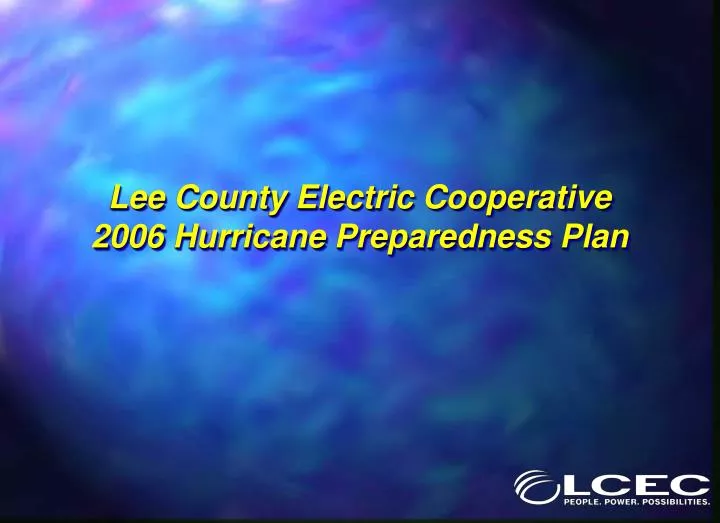 lee county electric cooperative 2006 hurricane preparedness plan