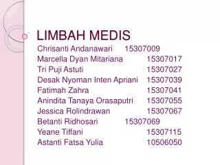 LIMBAH MEDIS