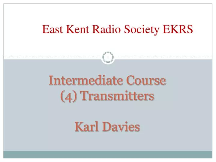 intermediate course 4 transmitters karl davies