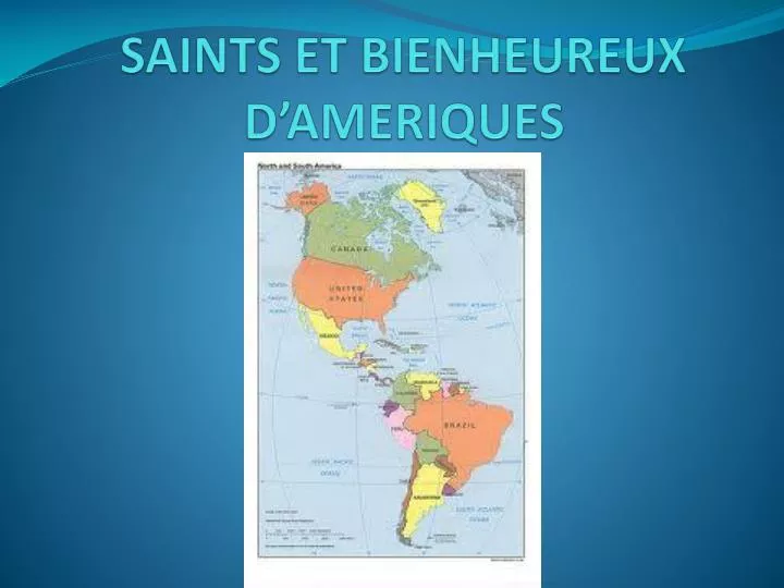 saints et bienheureux d ameriques