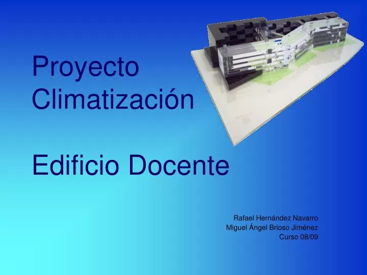 proyecto climatizaci n edificio docente