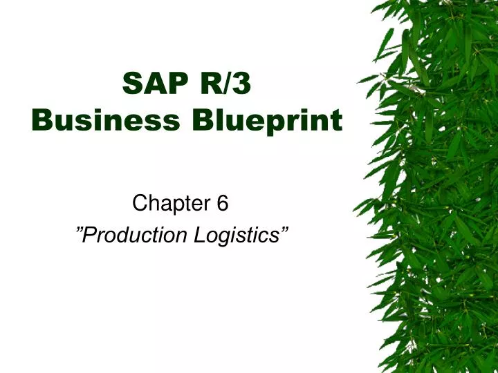 sap r 3 business blueprint
