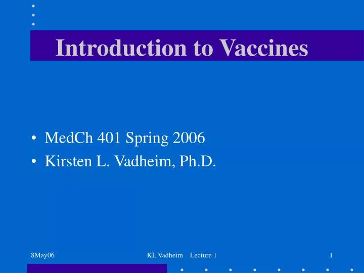 introduction to vaccines