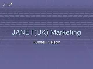 JANET(UK) Marketing