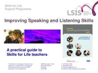 Improving Speaking and Listening Skills