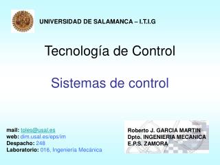 Tecnología de Control Sistemas de control