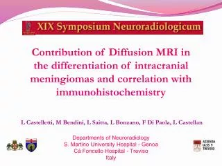 Contribution of Diffusion MRI in the differentiation of intracranial meningiomas and correlation with immunohistochem