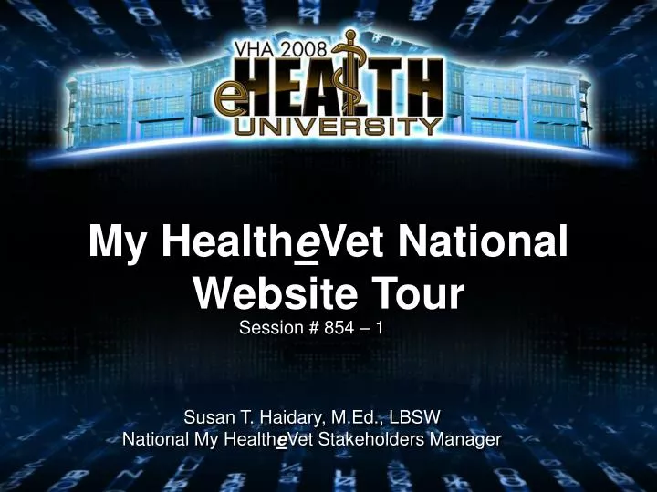 my health e vet national website tour