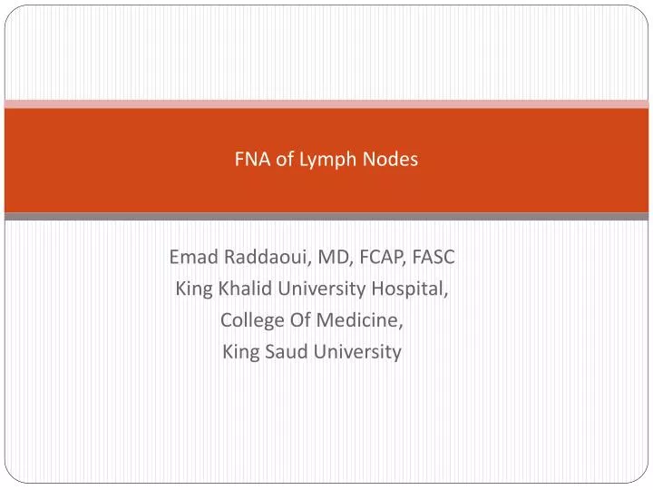 fna of lymph nodes