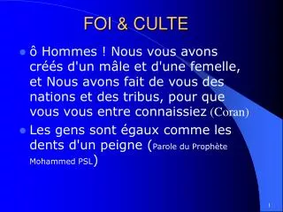 foi culte