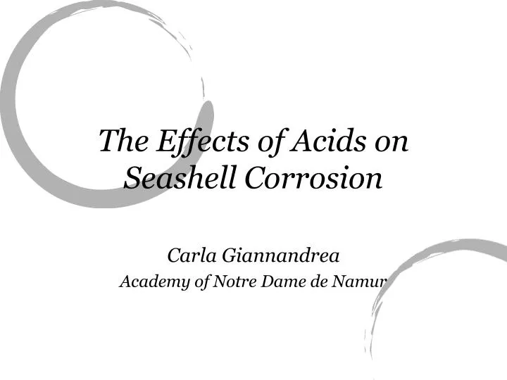 the effects of acids on seashell corrosion
