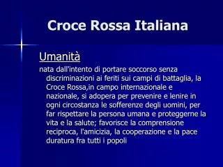 croce rossa italiana