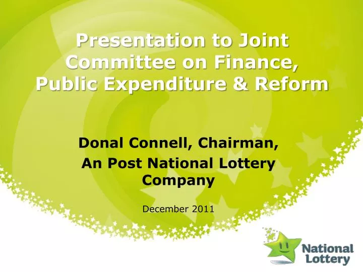 presentation to joint committee on finance public expenditure reform