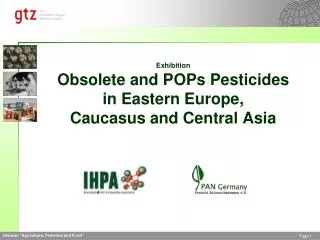Exhibition Obsolete and POPs Pesticides in Eastern Europe, Caucasus and Central Asia