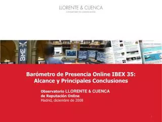 Barómetro de Presencia Online IBEX 35: Alcance y Principales Conclusiones