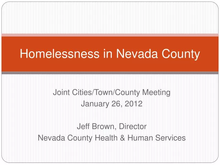 homelessness in nevada county