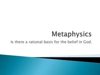 metaphysics