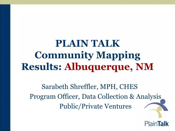 plain talk community mapping results albuquerque nm
