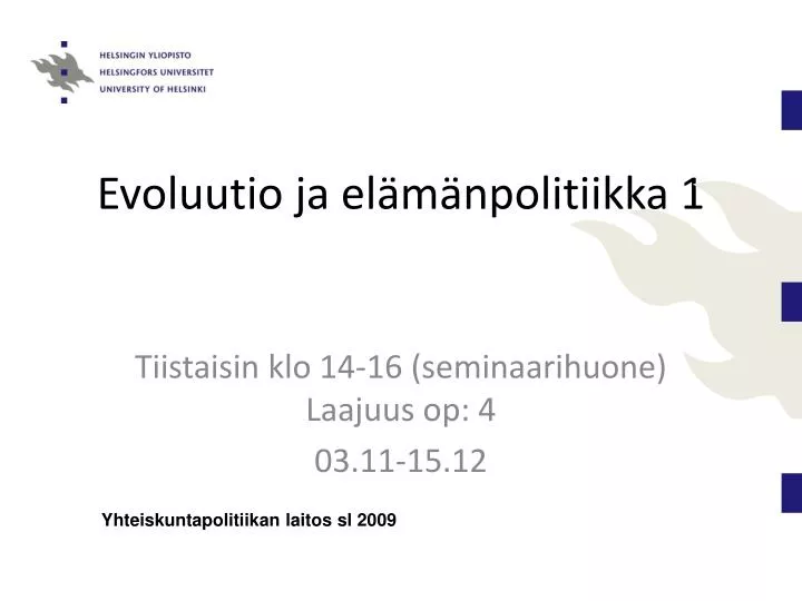 evoluutio ja el m npolitiikka 1