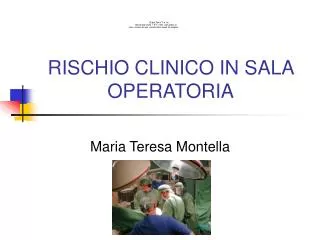 rischio clinico in sala operatoria