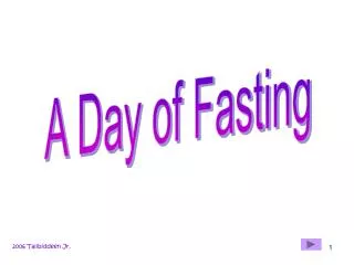 A Day of Fasting