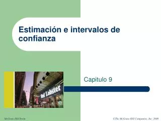 estimaci n e intervalos de confianza
