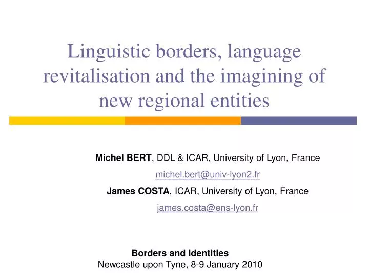 linguistic borders language revitalisation and the imagining of new regional entities