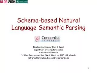 Schema-based Natural Language Semantic Parsing