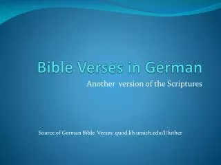 Bible Verses in German