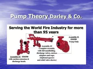 Pump Theory Darley &amp; Co. Serving the World Fire Industry for more than 95 years