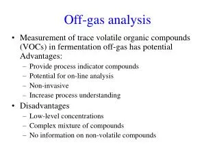 Off-gas analysis