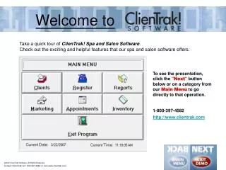ClienTrak Spa and Salon Software
