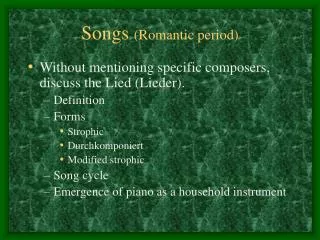 Songs (Romantic period)