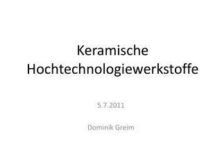 keramische hochtechnologiewerkstoffe