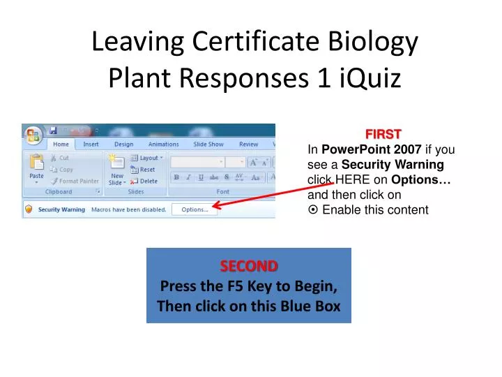 leaving certificate biology plant responses 1 iquiz