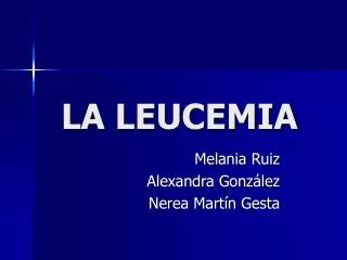 la leucemia