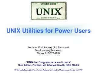UNIX Utilities for Power Users
