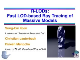 R-LODs: Fast LOD-based Ray Tracing of Massive Models