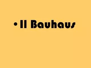 Il Bauhaus