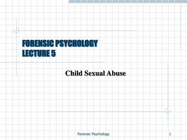 forensic psychology lecture 5