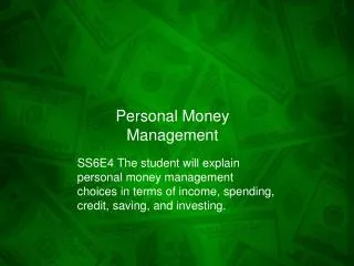 Personal Money Management