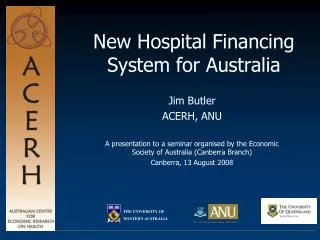 New Hospital Financing System for Australia
